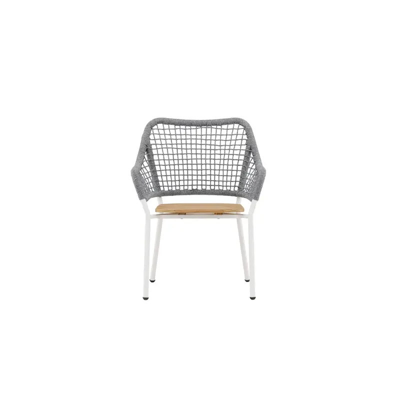 Loungesessel Amora aus Teakholz - Grau