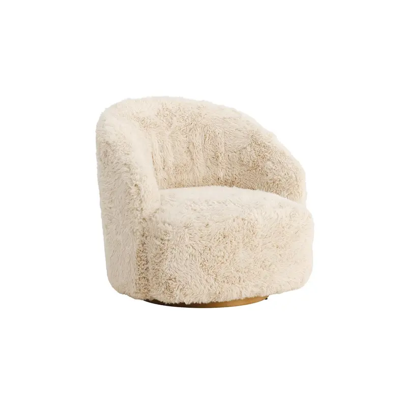 Loungesessel Astru aus Kunstfell - Beige