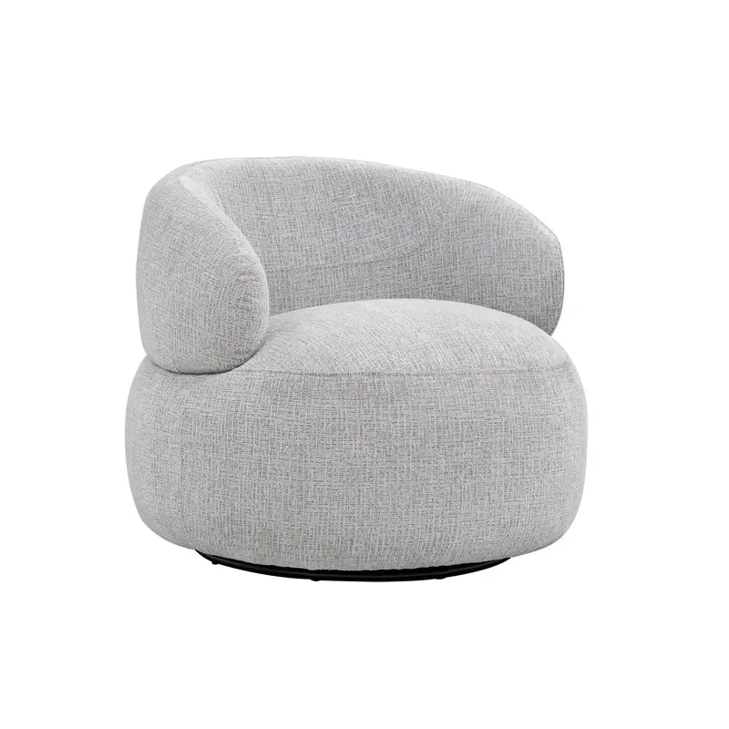 Loungesessel Max drehbar aus Chenille - Grau