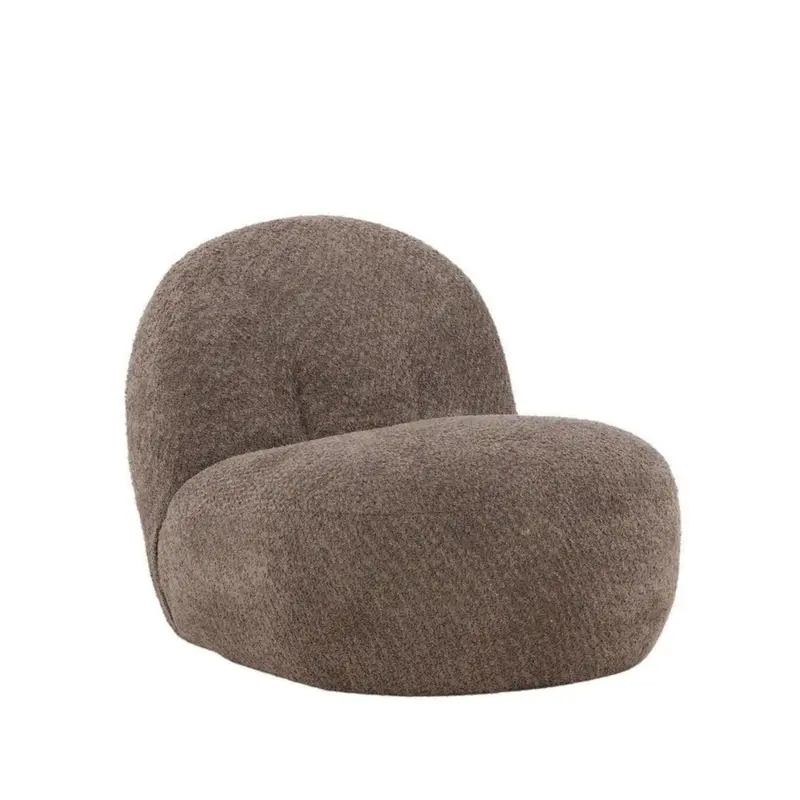 Loungesessel Omaha aus Teddy Bouclé - Braun