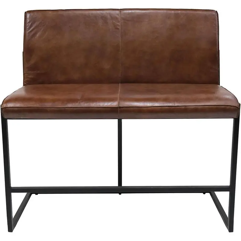 Loungesofa Helen aus Leder in Barhöhe - Braun