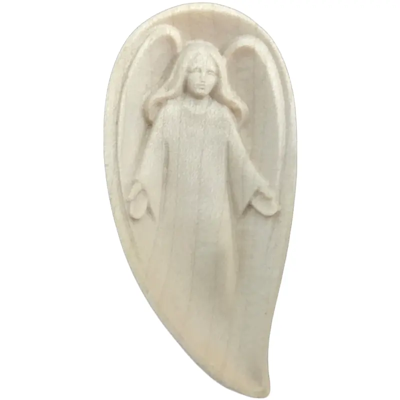Magnet Schutzengel aus Ahornholz geschnitzt