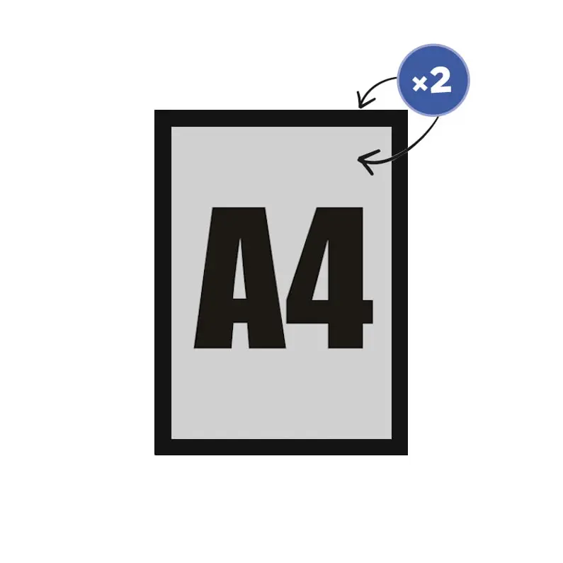 Magnetischer Plakatrahmen Magnetic Rewers A4 schwarz