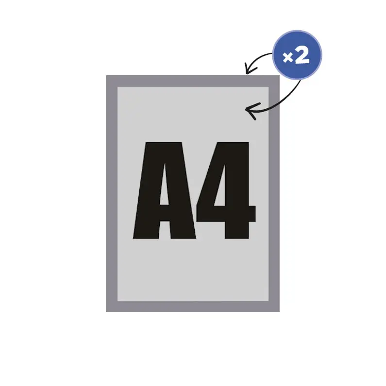 Magnetischer Plakatrahmen Magnetic Rewers A4 silber