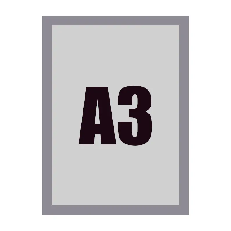 Magnetrahmen A3 (silber) für Poster und Aushänge