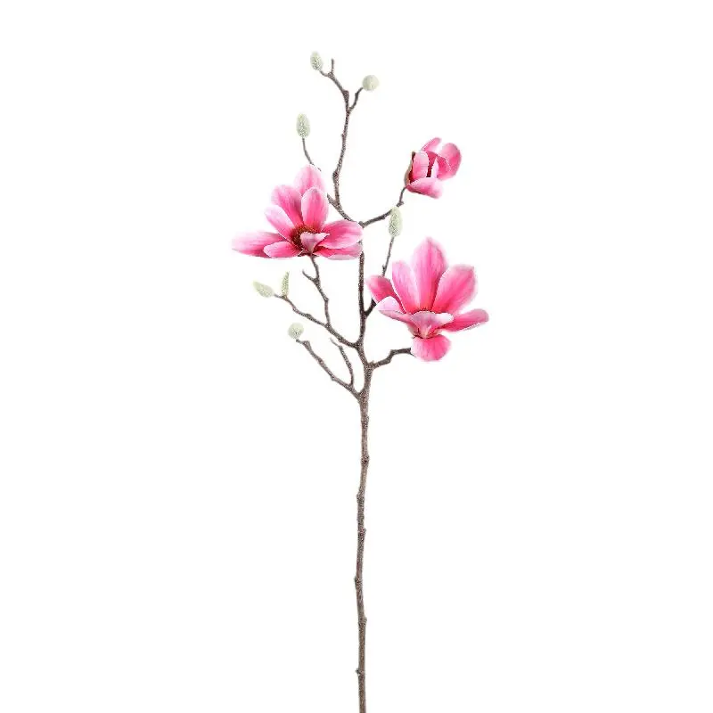 Magnolienblume – Rosafarbener Magnolienzweig mit Knospe aus Stoff und Polyester | PTMD