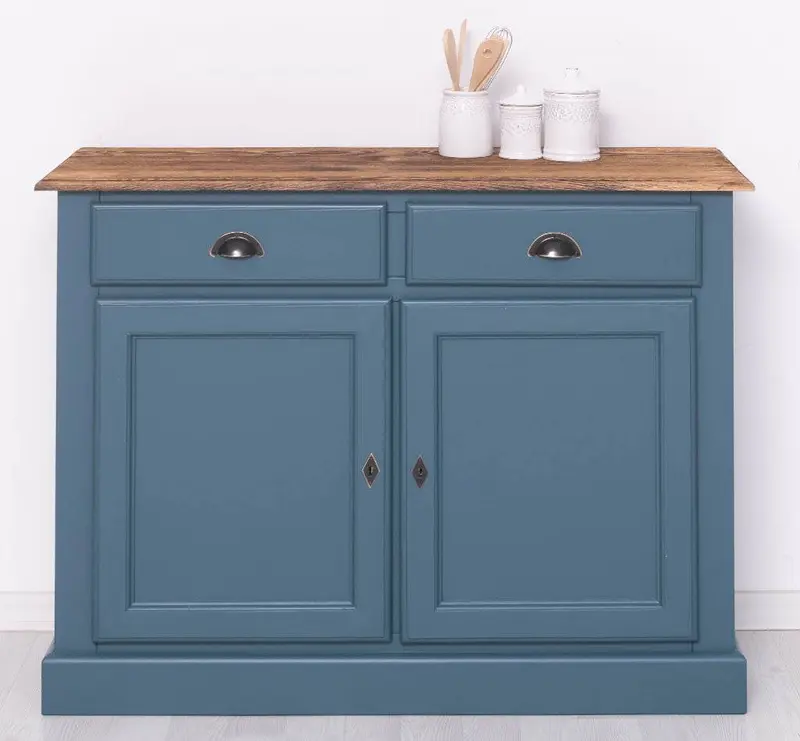 Massives Sideboard mit zwei Schubladen und Schranktüren