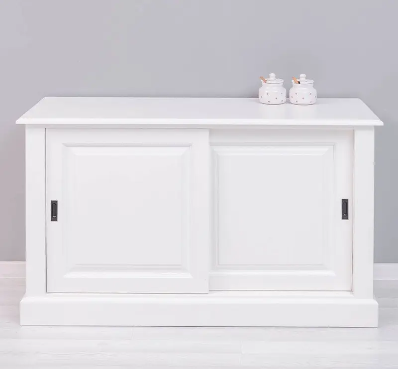 Massivholz- Geschirrschrank mit Schiebetüren - Sideboard