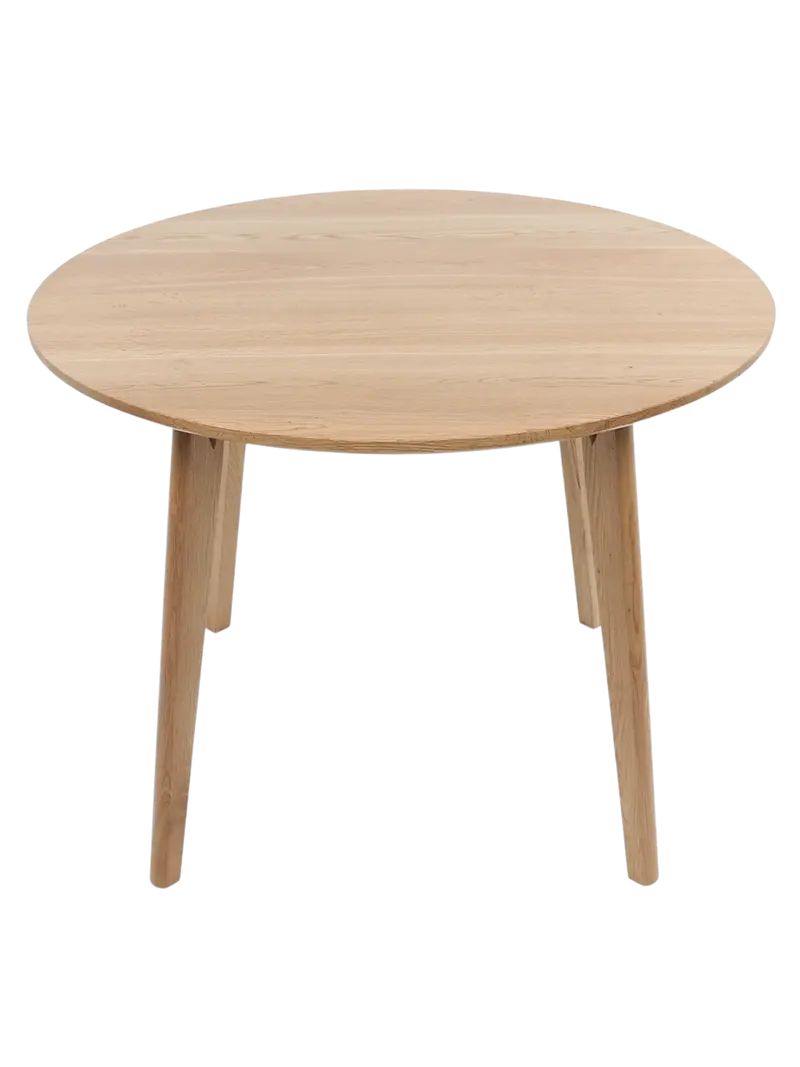 Massivholztisch rund Eiche natur 115 cm Durchmesser