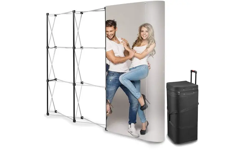 Messewand Pop-Up gerade 3 x 3 im Transportkoffer