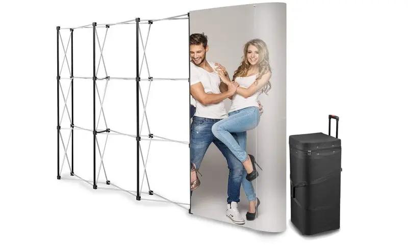 Messewand Pop-Up gerade 3 x 4 im Transportkoffer