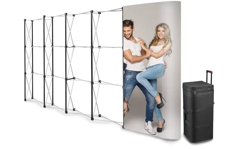 Messewand Pop-Up gerade 3 x 5 im Transportkoffer