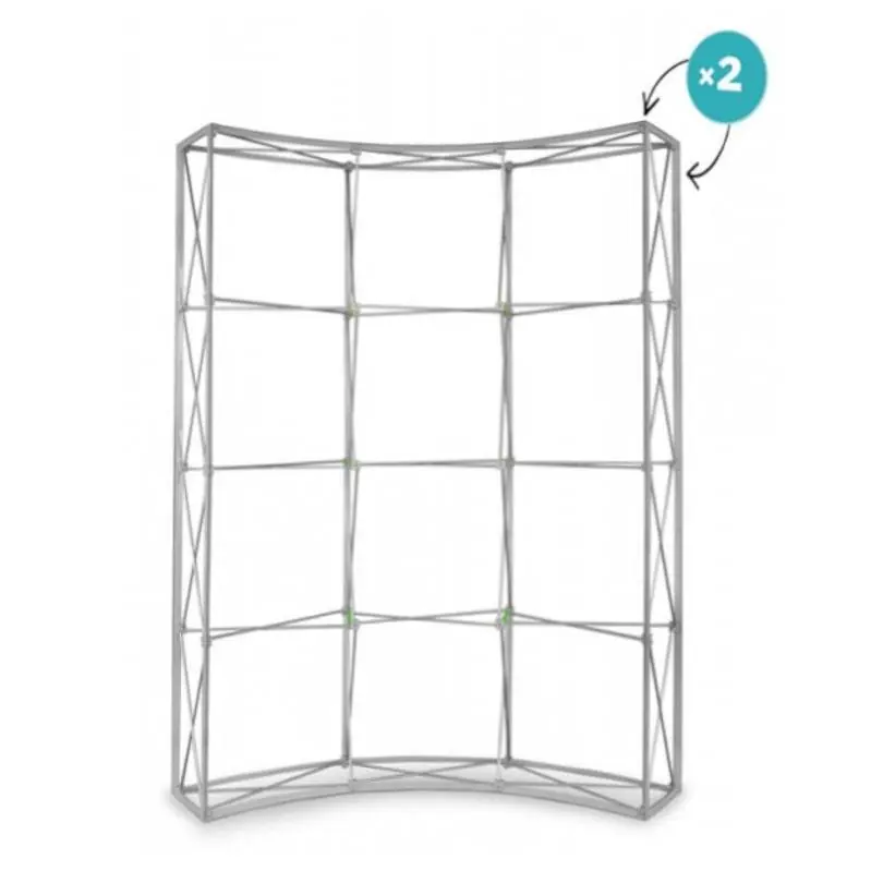 Messewand Preston Pop-Up gebogen 4 x 3