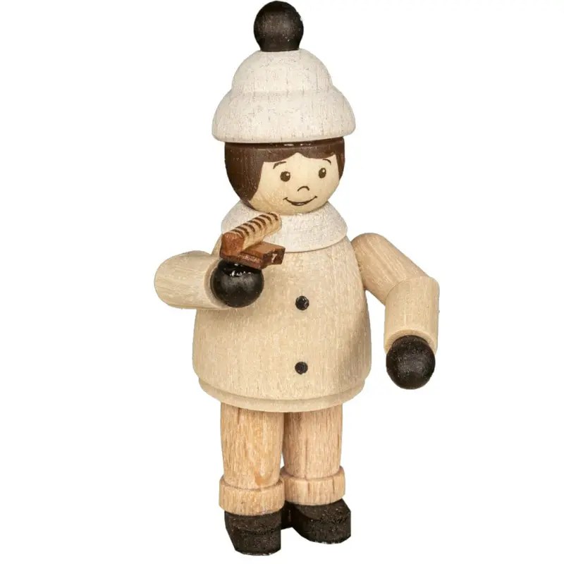 Miniatur Mädchen mit Bratwurst, 5cm