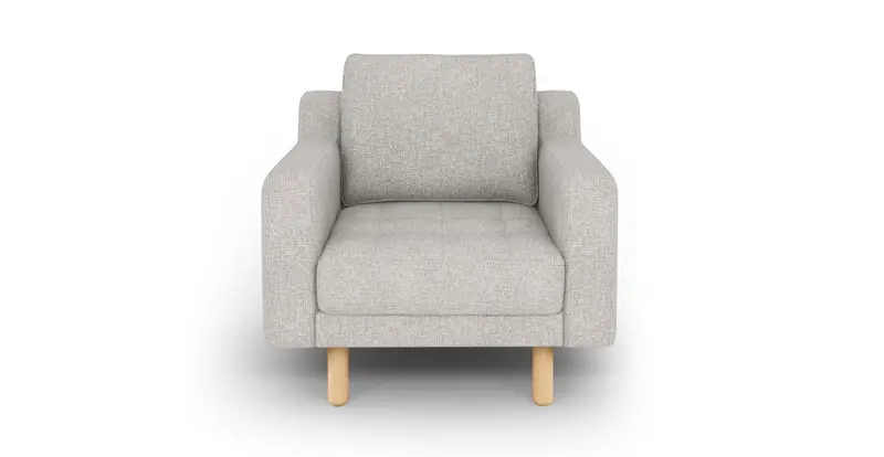 Modsy Sessel Zylindrisch Holzbein - Gewebe