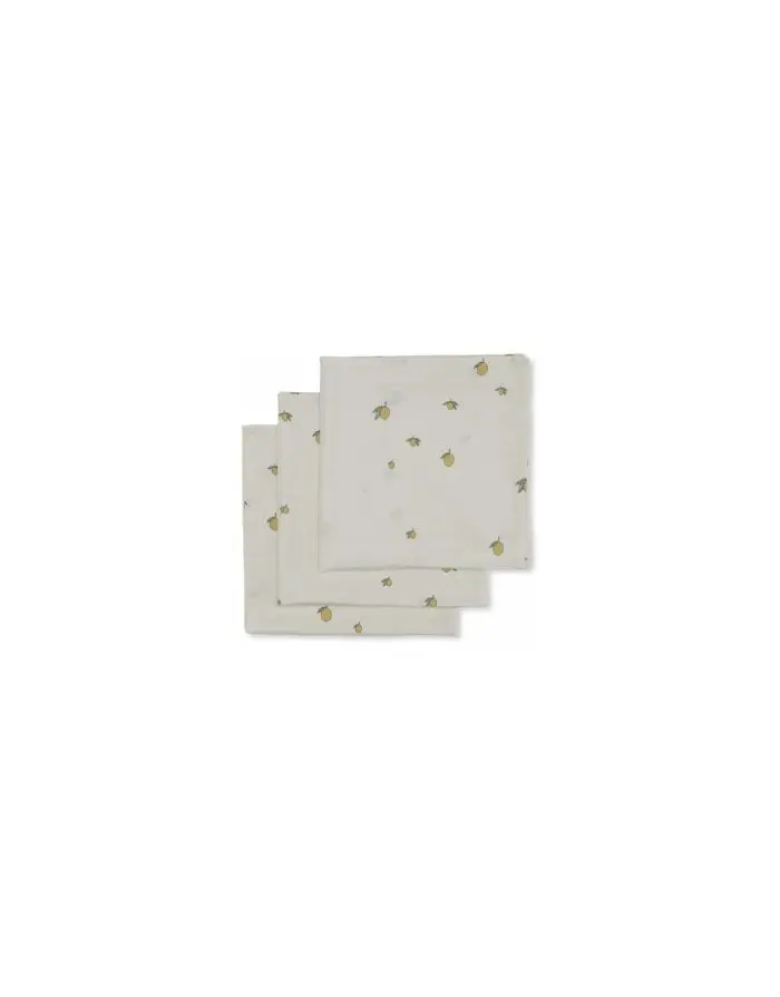 Mulltuch Musselin 3er- Set I Lemon