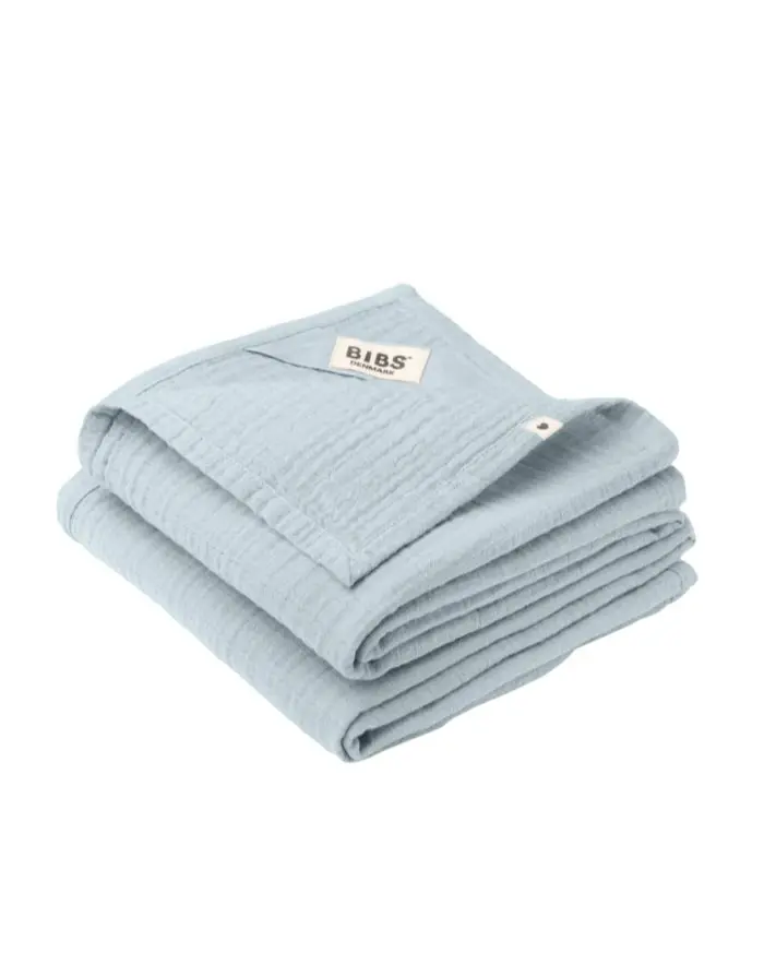Mulltücher 2er-Set I Baby Blue