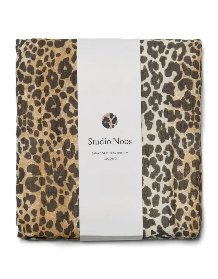 Musselin Swaddle 120x120cm I Leopard
