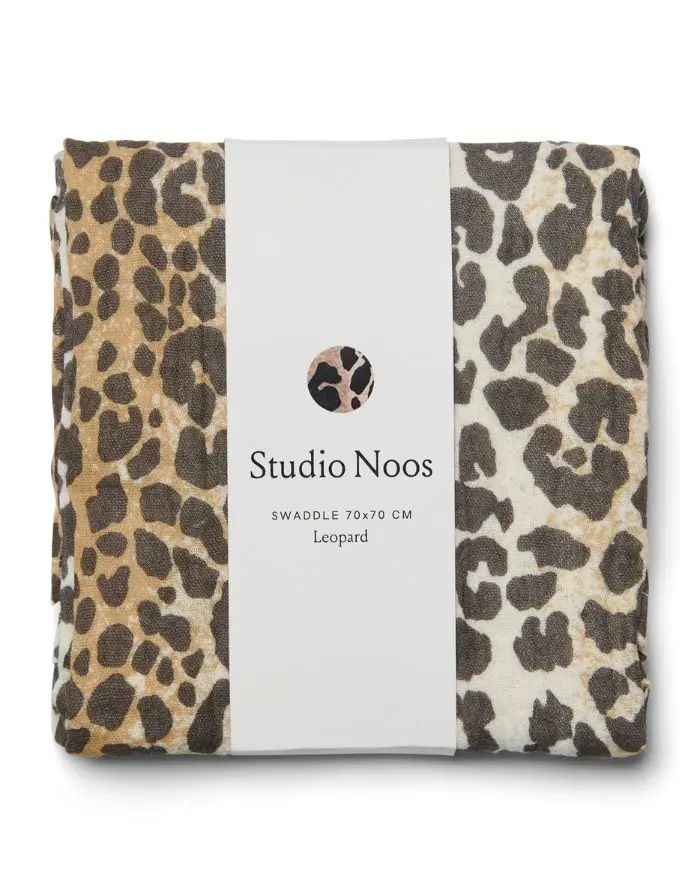 Musselin Swaddle 70x70cm I Leopard