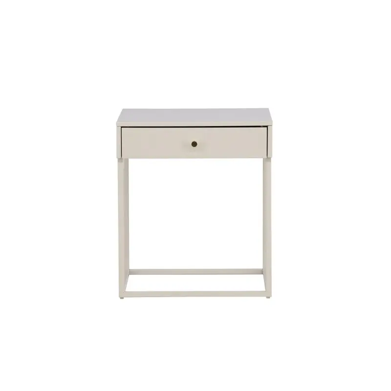 Nachttisch Bakal aus Metall - Beige