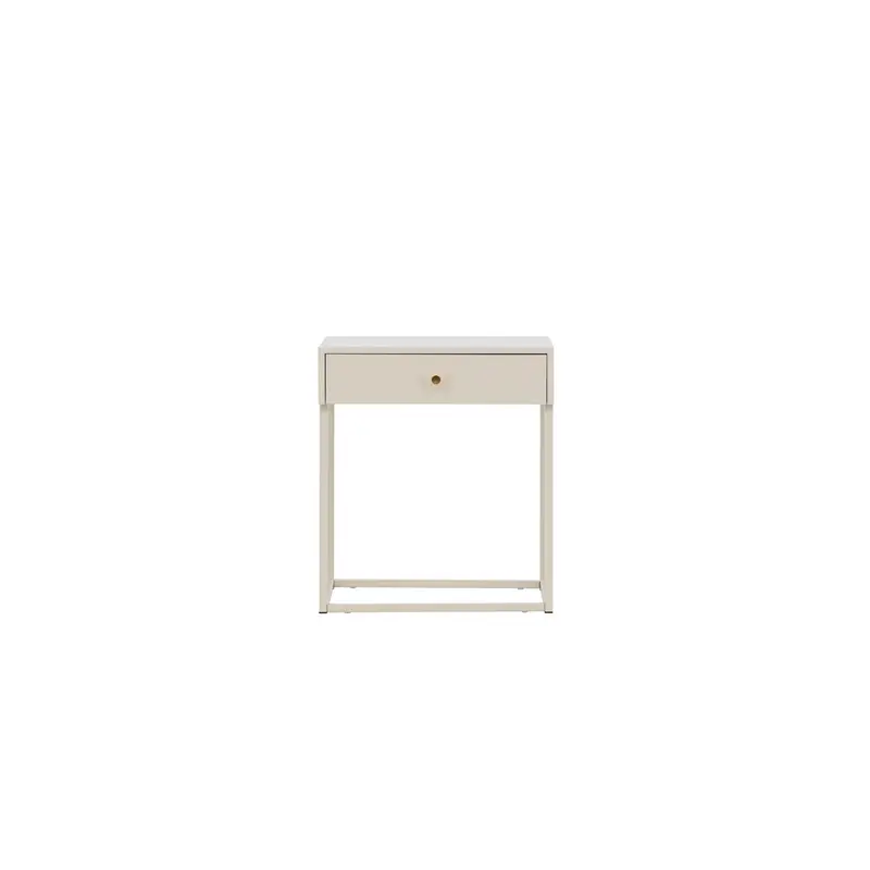 Nachttisch Bakal aus Metall - Beige