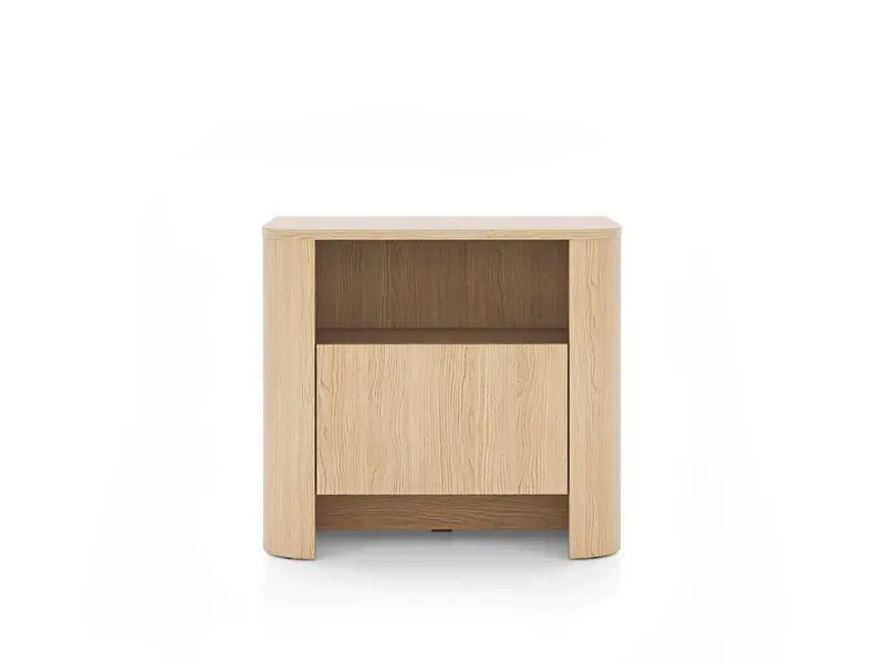 Nachttisch – BARI – S52 Eiche Vicenza, moderner Beistelltisch mit Schublade