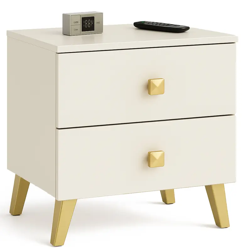 Nachttisch – MOBI – Eleganter Nachtschrank mit zwei Schubladen und modernem Design