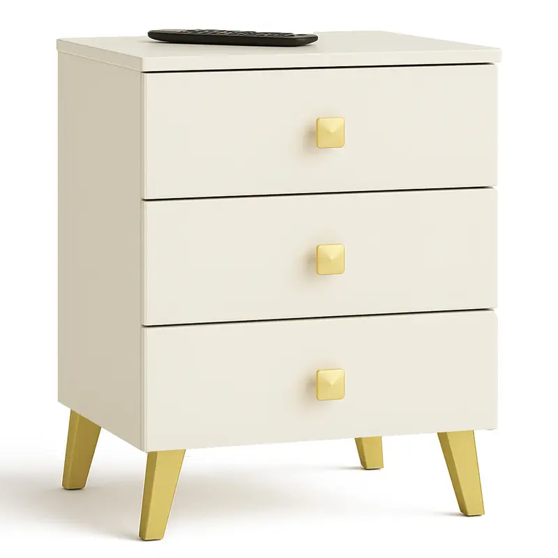 Nachttisch – MOBI – Moderner Beistellschrank mit drei Schubladen und elegantem Design