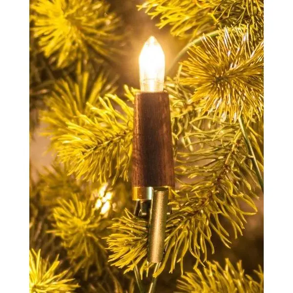NARVA Lichterkette | 20 Kerzen, Buche dunkel