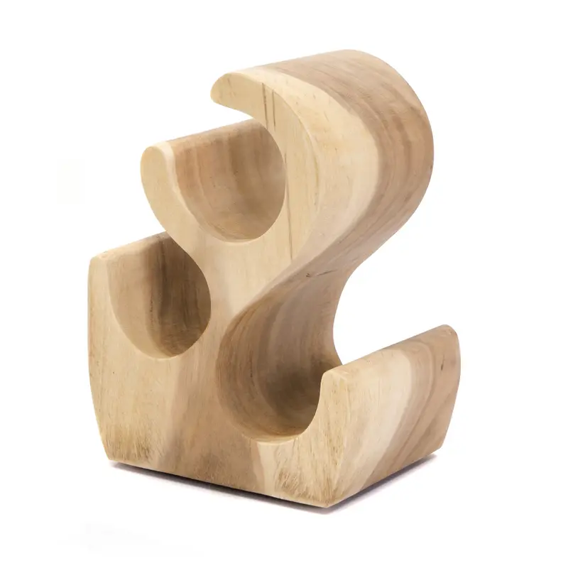 NATUR HOLZ FLASCHENREGAL "CURVE 3" | Suarholz | Weinregal