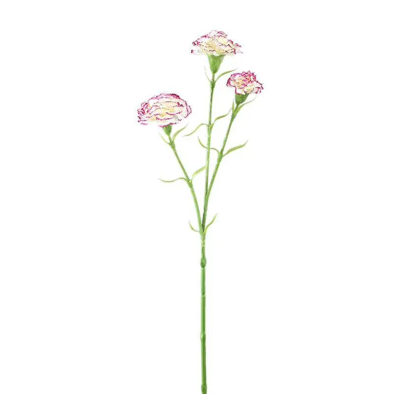 Nelkenblume – Weiße Lila Spray mit 3 Blumen, Polyestergewebe, Halbfertig | PTMD