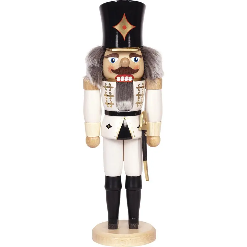Nussknacker "Husar" weiß, 29 cm