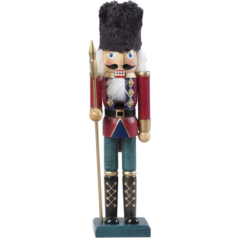 Nussknacker, rot lasiert, 25 cm