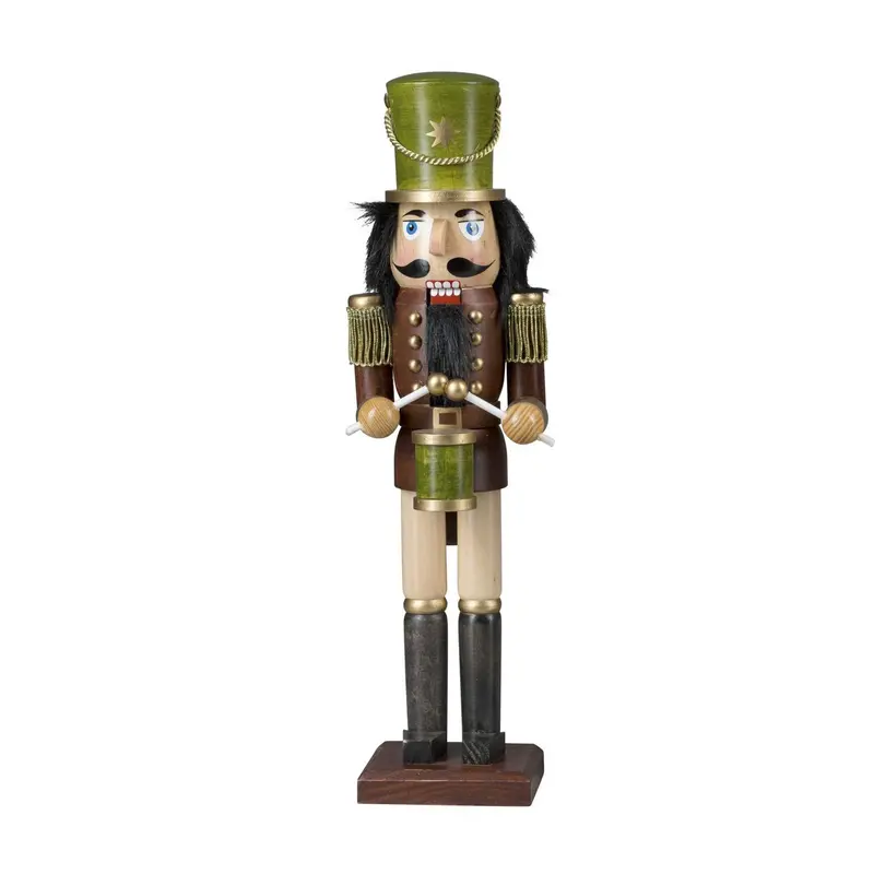 Nussknacker "Trommler" grün lasiert, 39 cm