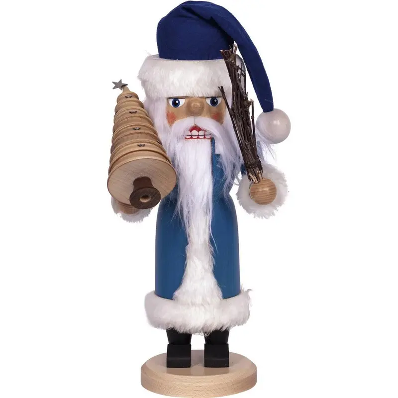 Nussknacker "Weihnachtsmann" blau 36 cm