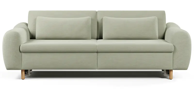Nyra 3-Sitzer Sofa Bett Holzbein - Cord Velours