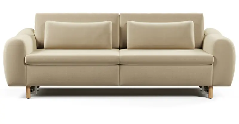 Nyra 3-Sitzer Sofa Bett Holzbein - Performance Samt