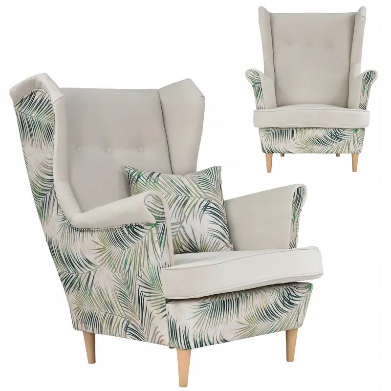 Ohrensessel Ari beige Ausführung M122 / TRINITY 01