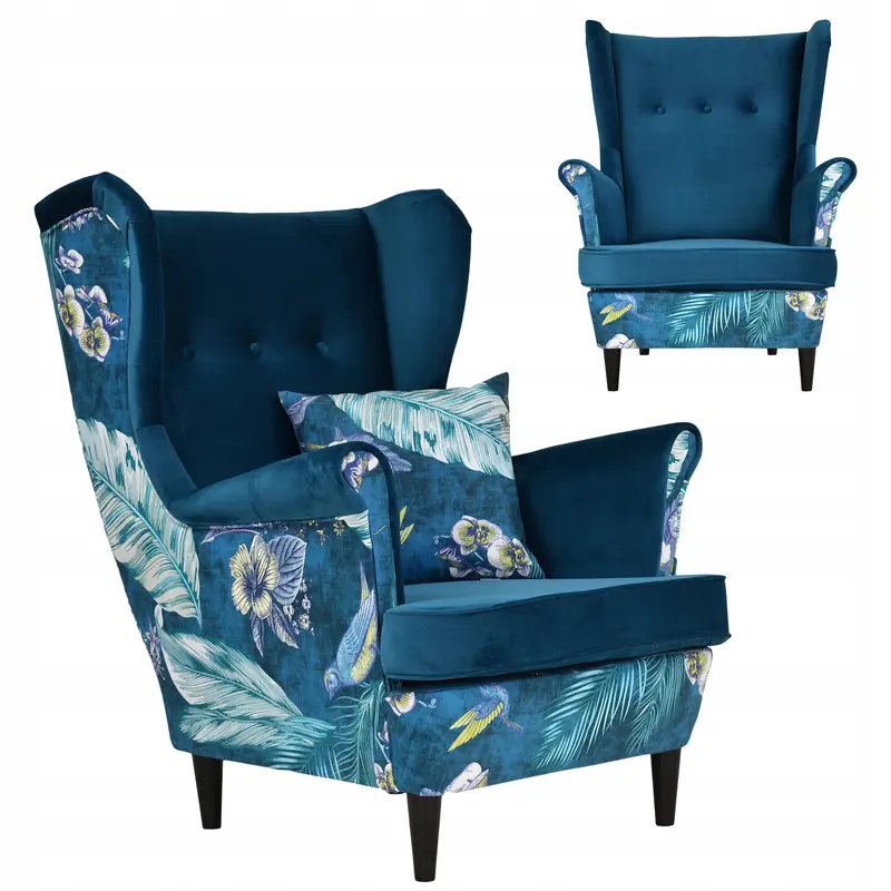 Ohrensessel Ari blau Ausführung SPRING 1 / ROYAL 19