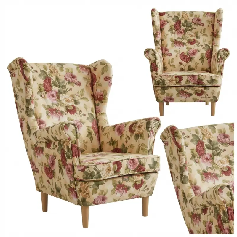 Ohrensessel Ari rosa / beige Ausführung ROSE 01