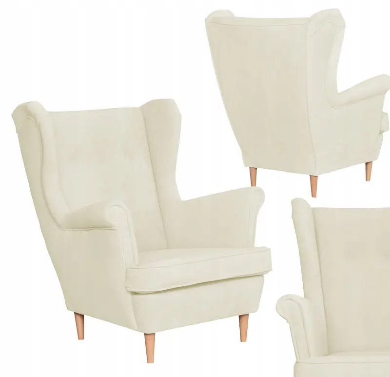 Ohrensessel Hunter beige Samtoptik Ausführung Ari Hunter 10