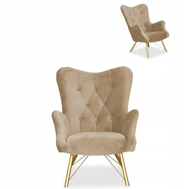 Ohrensessel Luna braun / beige Ausführung Luna Royal 05