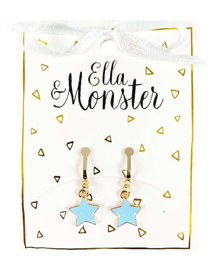 Ohrringe Clip On I Blue Star