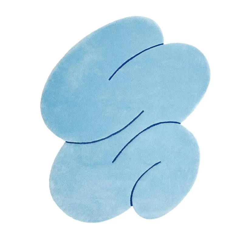 Okej - Squiggle Teppich, Cloud Blue