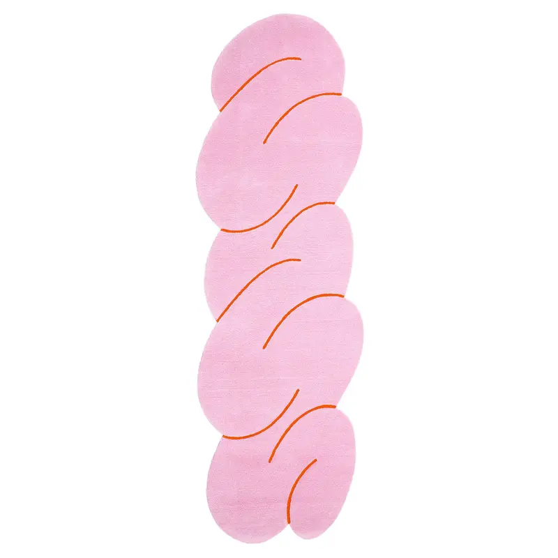 Okej - Squiggle Teppich, Pink Melange