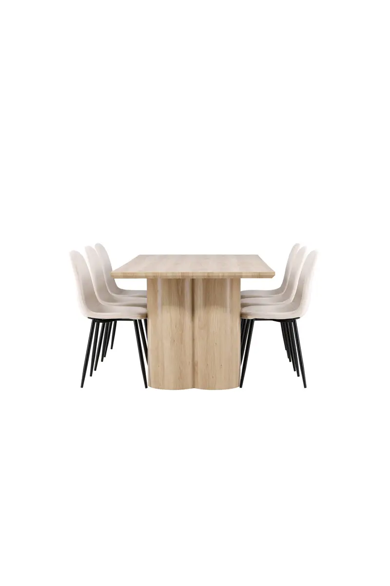 Olivia Esstisch Mit Polar Essstuhl Rechteckiges Essgruppen Set