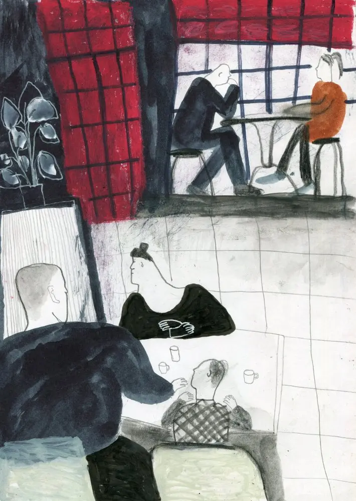 Originalkunstwerk "F-Hoone visitors"