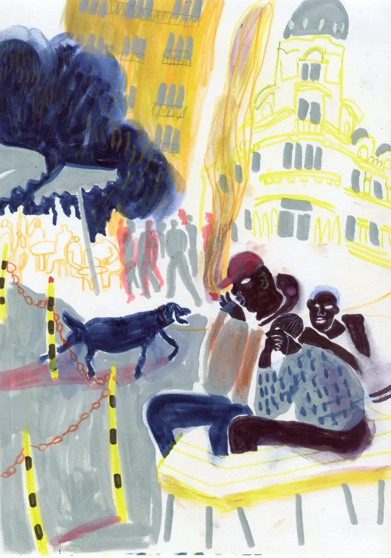 Originalkunstwerk "Paris dog"