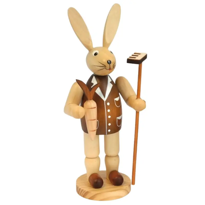 Osterhase "Gärtner", natur, 30 cm