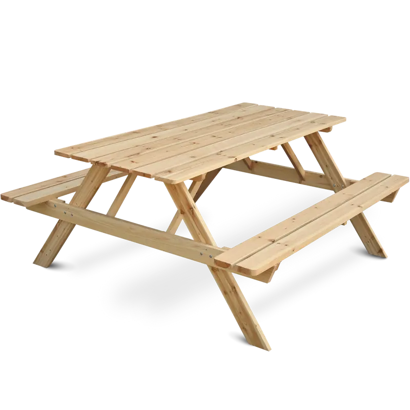 Outdoor Picknickbank Tannenholz massiv klassisch 140 cm